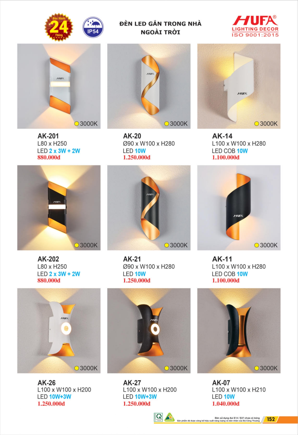 Bảng giá đèn LED HUFA 2026